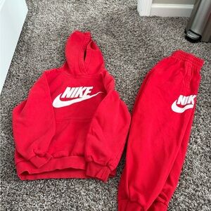 Nike Red Tracksuit with White Logo